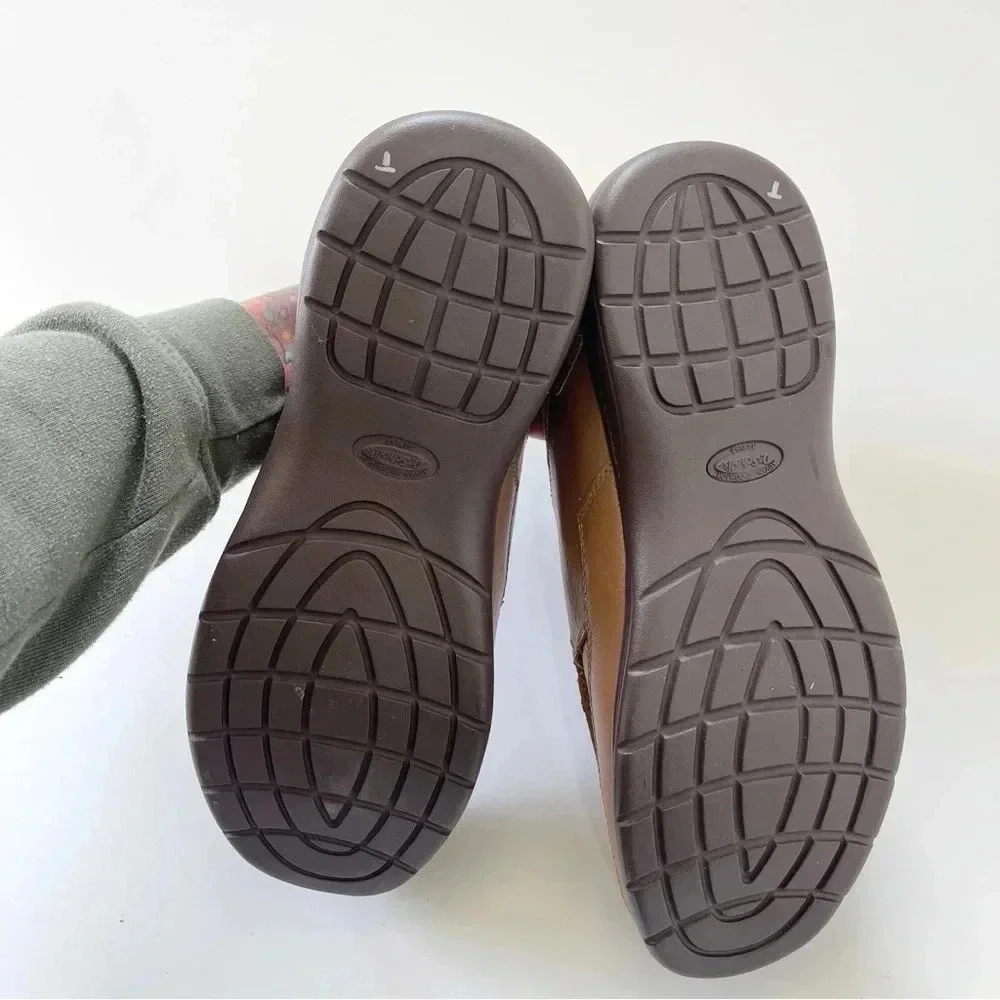 Dr Scholl's Comfort Walking Shoe EZ Strap Double Air-Pillo Insole Tan Mens 10.5D